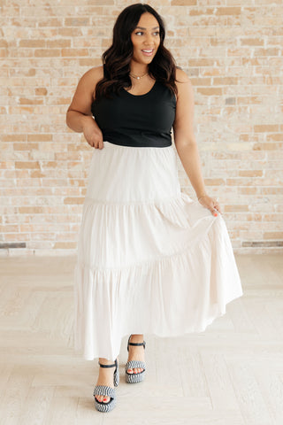 Let It Begin Tiered Maxi Skirt - Fashion Are Us 