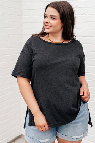 Let Me Live Relaxed Tee in Black Ave Shops