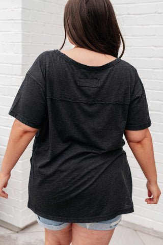 Let Me Live Relaxed Tee in Black Ave Shops