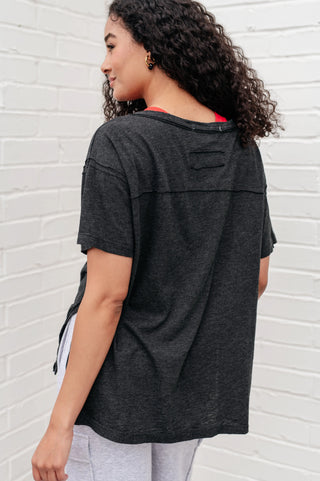 Let Me Live Relaxed Tee in Black Ave Shops