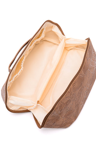 Life In Luxury Large Capacity Cosmetic Bag in Tan - Fashion Are Us, LLC