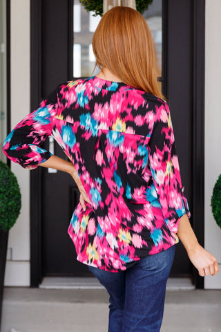 Lizzy Top in Painted Floral - Fashion Are Us, LLC