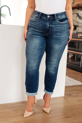 London Midrise Cuffed Boyfriend Jeans - Fashion Are Us 