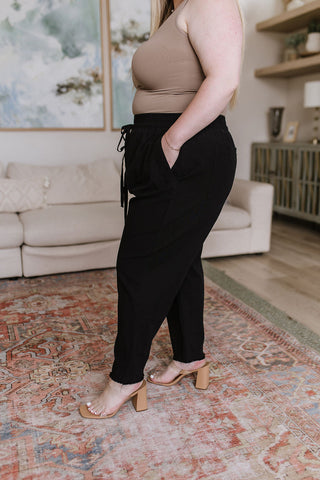 Love Me Dearly High Waisted Pants in Black - Fashion Are Us 