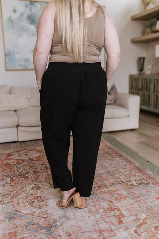 Love Me Dearly High Waisted Pants in Black - Fashion Are Us 