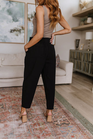 Love Me Dearly High Waisted Pants in Black - Fashion Are Us 