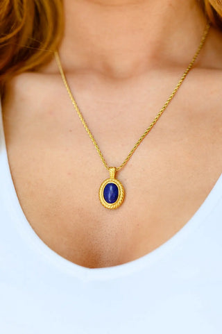 Lovely Lapis Lazuli Pendant Necklace Ave Shops