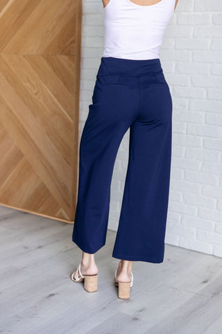 Magic Wide Leg Crop Pants in Navy Ave Shops