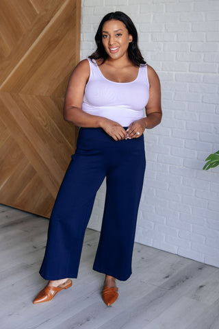 Magic Wide Leg Crop Pants in Navy Ave Shops