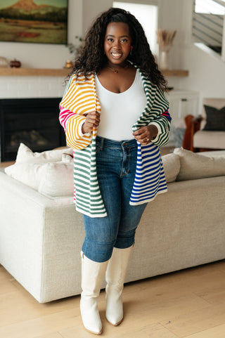 Marquee Lights Striped Cardigan - Fashion Are Us, LLC