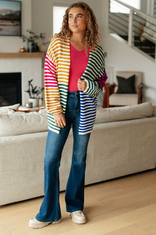 Marquee Lights Striped Cardigan - Fashion Are Us, LLC