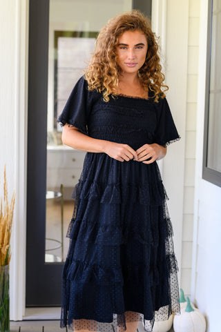 Midnight Waltz Midi Dress - Fashion Are Us 