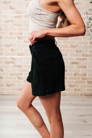 Mind Over Matter Pleated Shorts in Black - Fashion Are Us 