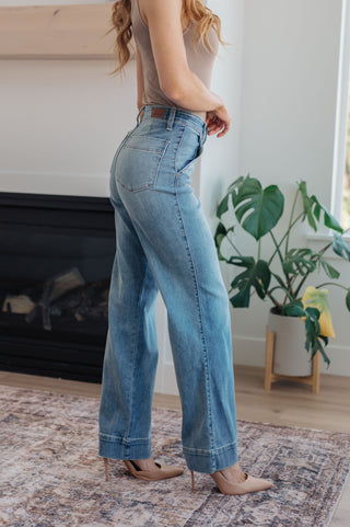 Mindy Mid Rise Wide Leg Jeans - Fashion Are Us 