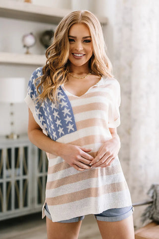 Old Glory Sleeveless Sweater - Fashion Are Us 