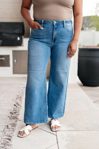 PREORDER: High Rise Wide Leg Jeans in Three Colors Ave Shops