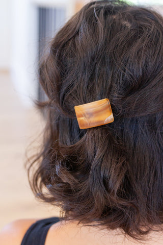 Rectangle Cuff Hair Tie Elastic in Amber - Fashion Are Us 