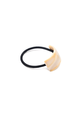 Rectangle Cuff Hair Tie Elastic in Ivory - Fashion Are Us 