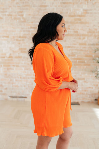 Roll With me Romper in Tangerine - Fashion Are Us 