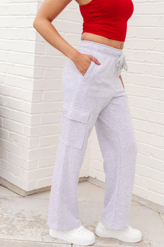 Run, Don't Walk Cargo Sweatpants in Grey - Fashion Are Us 