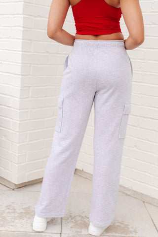 Run, Don't Walk Cargo Sweatpants in Grey - Fashion Are Us 