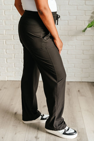 Runner's High Drawstring Joggers in Black Ave Shops