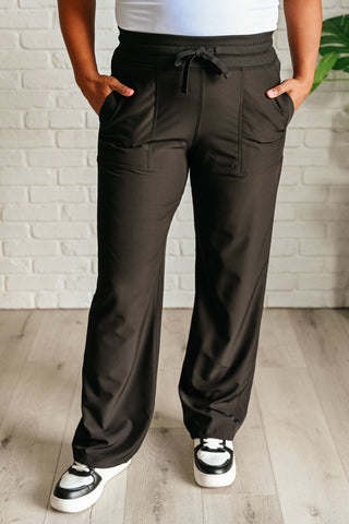 Runner's High Drawstring Joggers in Black Ave Shops