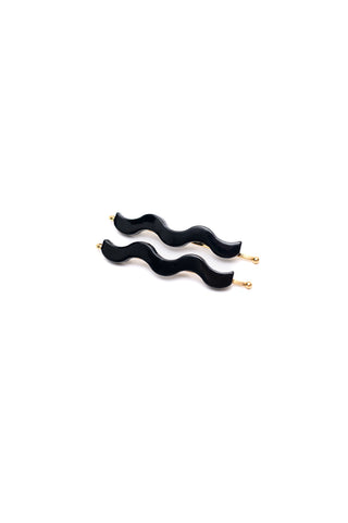 Sleek Waves Hair Clip in Black - Fashion Are Us 