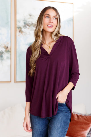 So Outstanding Top in Dark Magenta - Fashion Are Us 