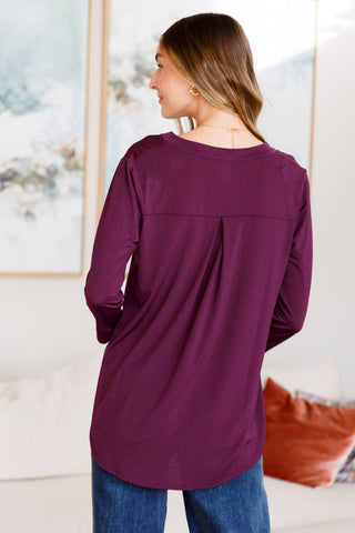 So Outstanding Top in Dark Magenta - Fashion Are Us 