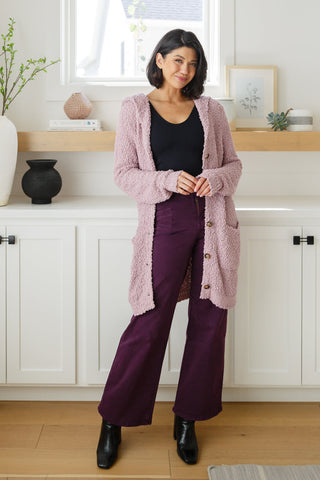 Petunia High Rise Wide Leg Jeans in Plum - Fashion Are Us 