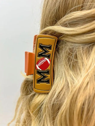 PREORDER: Sports 'MOM' Leather Claw Clip Ave Shops