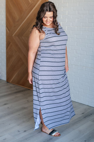 Still Got It Sleeveless Maxi In Gray - Fashion Are Us 