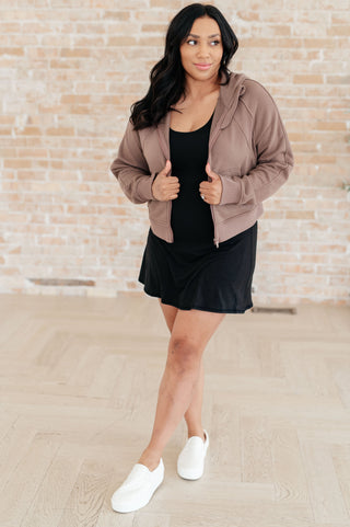 Sun or Shade Zip Up Jacket in Smokey Brown - Fashion Are Us, LLC