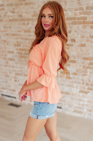 Sweet Sherbet Swiss Dot Top - Fashion Are Us 