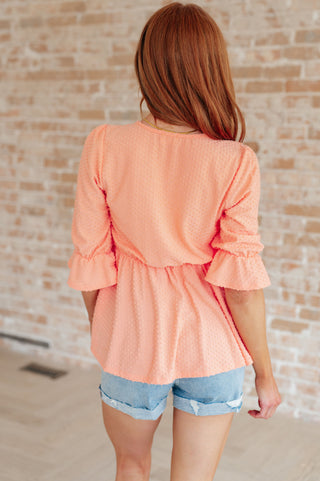 Sweet Sherbet Swiss Dot Top - Fashion Are Us 