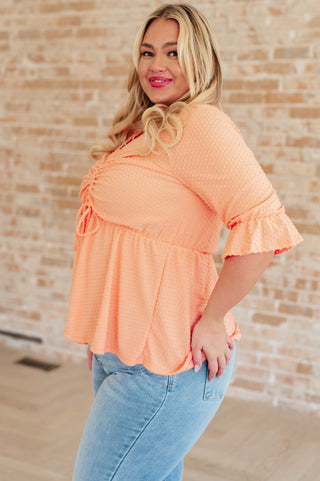 Sweet Sherbet Swiss Dot Top - Fashion Are Us 