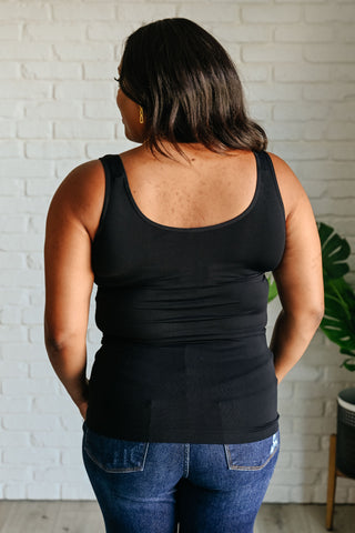 The Basics Reversible Longline Tank in Black Ave Shops