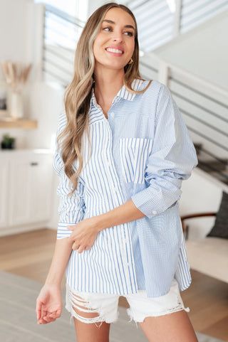 This or That Striped Button Down - Fashion Are Us 