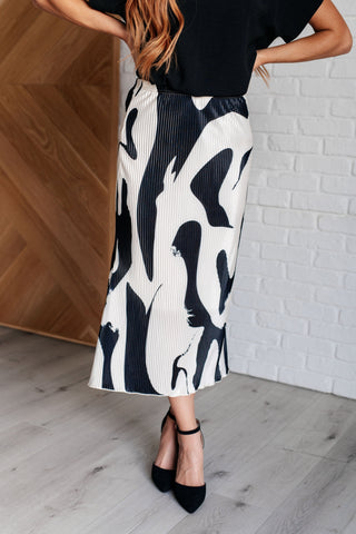 Thoroughly Modern Plisse Midi Skirt Ave Shops