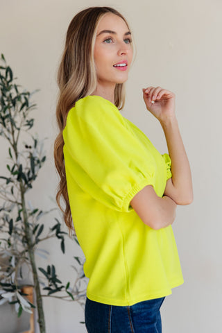 Try Me Balloon Sleeve Blouse - Fashion Are Us 