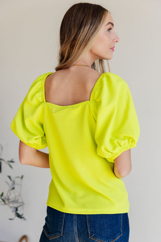 Try Me Balloon Sleeve Blouse - Fashion Are Us 