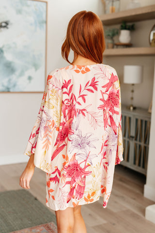 Vacay Season Bell Sleeve Kimono - Fashion Are Us 