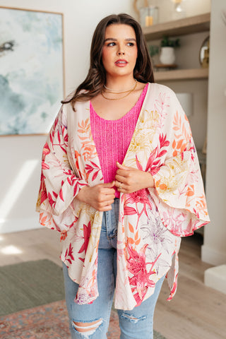 Vacay Season Bell Sleeve Kimono - Fashion Are Us 