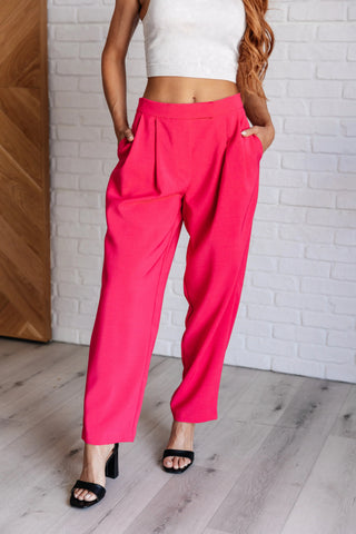 Vigilante Stuff Pleated Trousers in Hot Pink Ave Shops