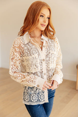 Vintage Lace Lace Button Up - Fashion Are Us 