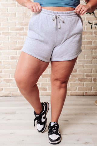 We're Only Getting Better Drawstring Shorts in Grey - Fashion Are Us 