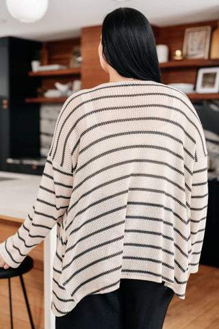 Weekend Adventure Striped Longline Cardigan Ave Shops