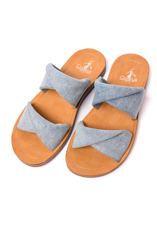 With a Twist Sandal in Denim - Fashion Are Us 