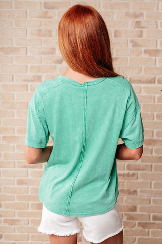 You're No Fun Top In Green - Fashion Are Us, LLC